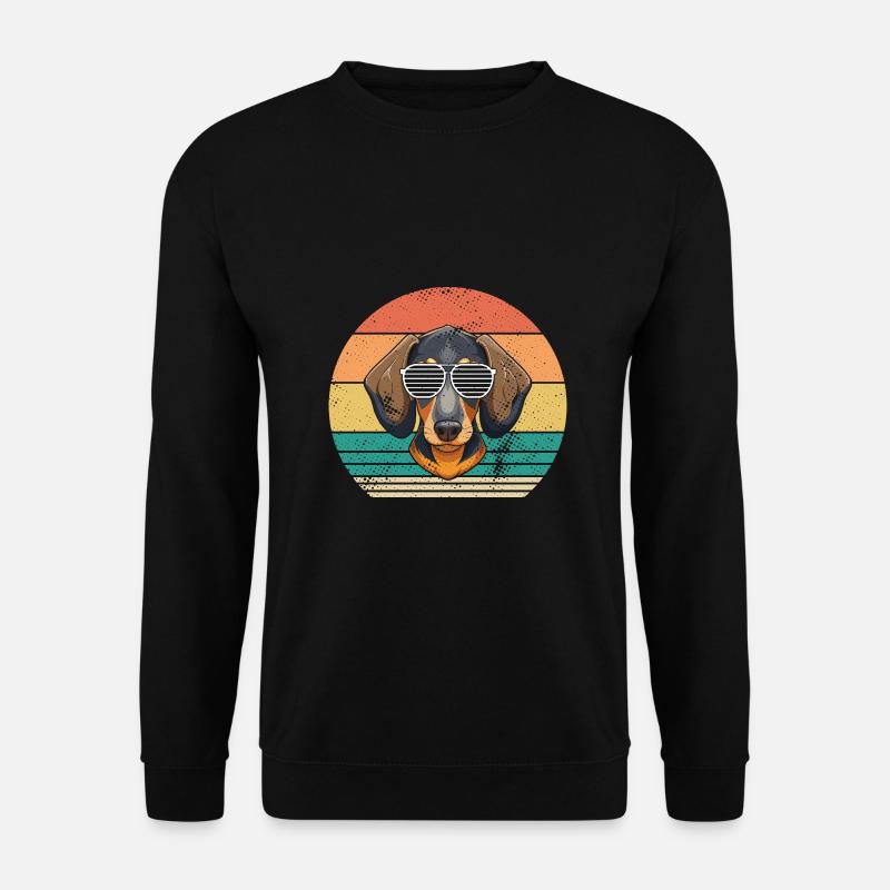 Hund Dackel - Unisex Pullover - Schwarz