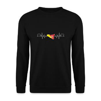 SICILIA sicilian Sizilien Siciliana italy - Unisex Pullover - Schwarz - Vorne - Alina (178cm) & Michal (187cm)