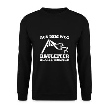Bauleitung Ausbildung Bauaufsicht Bauleiter - Unisex Pullover - Schwarz - Vorne - Alina (178cm) & Michal (187cm)