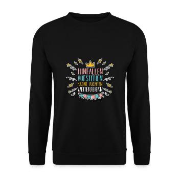 Costume de carnaval Carnaval - Sweat-shirt Unisexe - noir - Devant - Alina (178cm) & Michal (187cm)