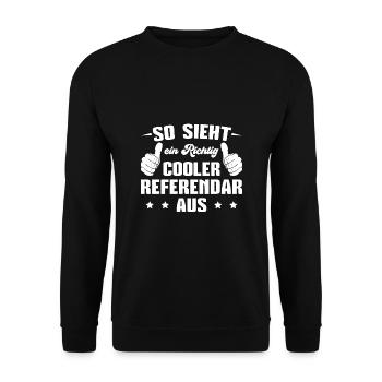 Lehrkraft Lehramt Angehender Lehrer Referendar - Unisex Pullover - Schwarz - Vorne - Alina (178cm) & Michal (187cm)