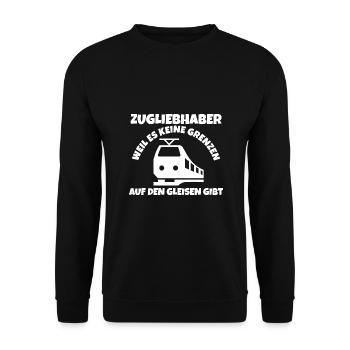 Model Railroad Model Train Train Railroad Railroad Railroad Railroad Model Train Model Train Model T - Unisex Sweatshirt - black - Front - Alina (178cm) & Michal (187cm)