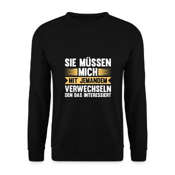 Dictons drôles, collègues de travail, humour de bureau - Sweat-shirt Unisexe - noir - Devant - Alina (178cm) & Michal (187cm)
