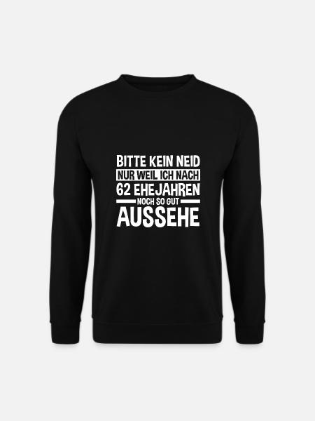 Ehe Aquarium Hochzeit 62 Jahre Verheiratet Hochzei - Unisex Pullover - Schwarz