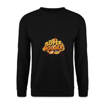 Holger - Sweat-shirt Unisexe - noir - Devant - Alina (178cm) & Michal (187cm)