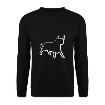 Bull | Buffalo | Toro | taureau - Sweat-shirt Unisexe - noir - Devant - Alina (178cm) & Michal (187cm)
