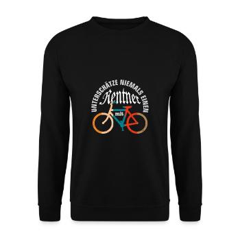 Pensioners with bicycle | Bike tour | Cycling holidays - Unisex Sweatshirt - black - Front - Alina (178cm) & Michal (187cm)