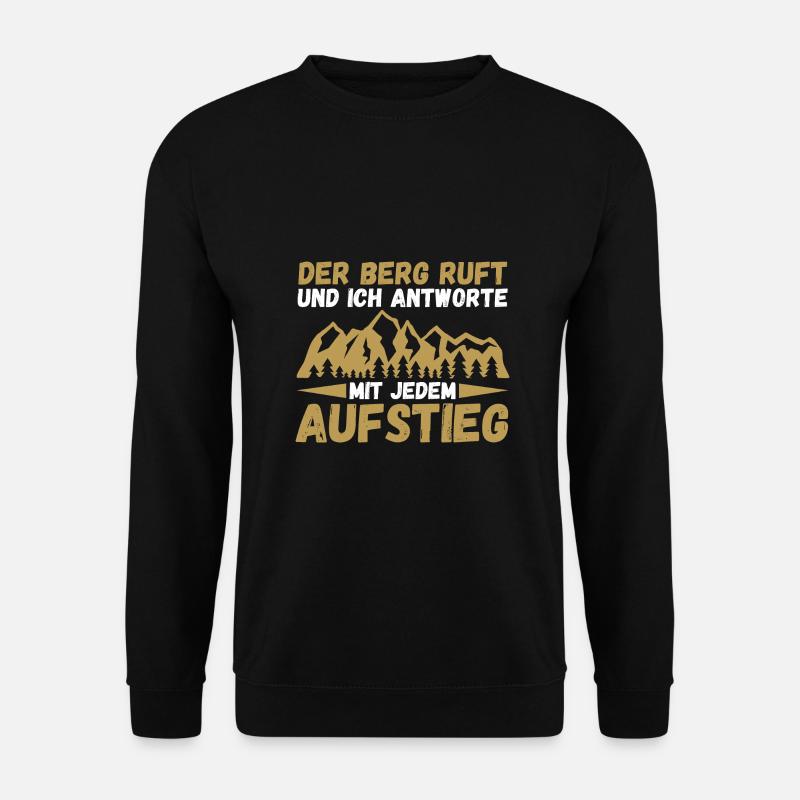 Bergsteiger Wandern Wanderer Klettern Bergsteigen - Unisex Pullover - Schwarz