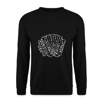 Accordion Player Accordion - Unisex Sweatshirt - black - Front - Alina (178cm) & Michal (187cm)