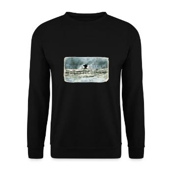 Surf sur la vague parfaite - The perfect wave - Sweat-shirt Unisexe - noir - Devant - Alina (178cm) & Michal (187cm)