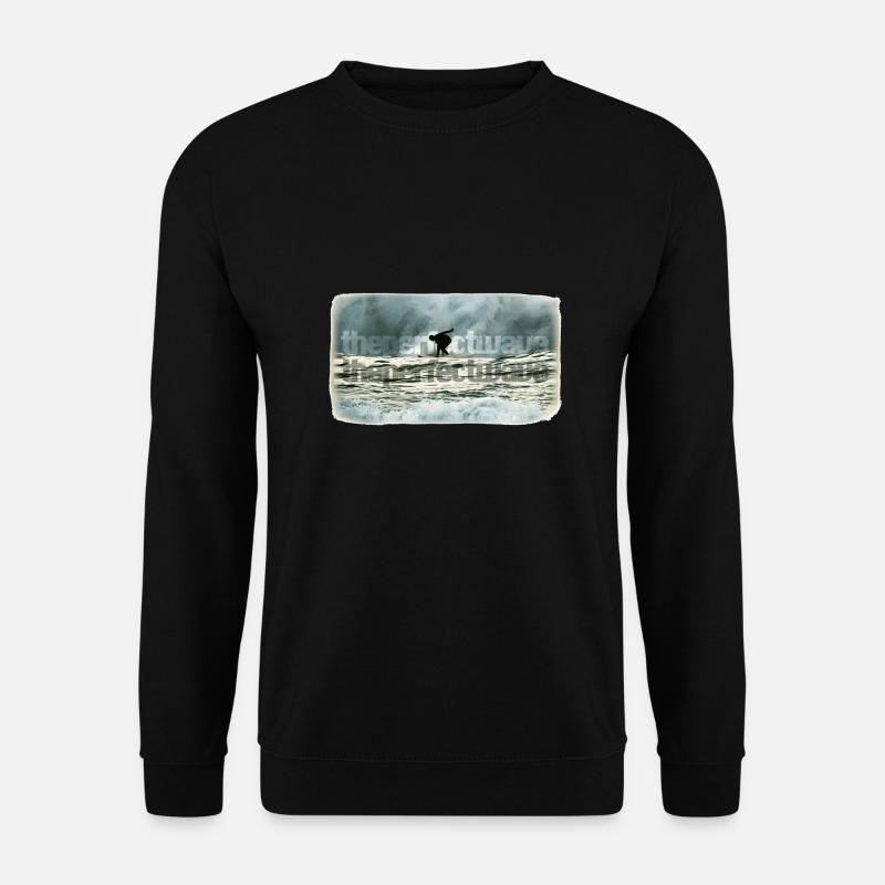 Surfen auf der perfekten Welle - The perfect wave - Unisex Pullover - Schwarz