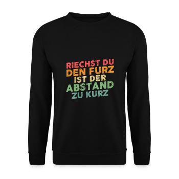 Si vous sentez l’odeur du pet, la distance est trop courte - Sweat-shirt Unisexe - noir - Devant - Alina (178cm) & Michal (187cm)