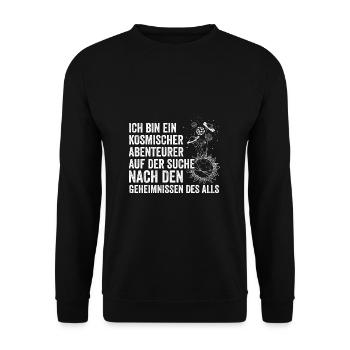 Astrologie, Astrologue, Astronaute, Univers, Espace - Sweat-shirt Unisexe - noir - Devant - Alina (178cm) & Michal (187cm)
