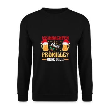 Santa Claus Christmas Party Christmas Mulled Wine - Unisex Sweatshirt - black - Front - Alina (178cm) & Michal (187cm)