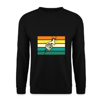 Hornist Waldhorn - Unisex Pullover - Schwarz - Vorne - Alina (178cm) & Michal (187cm)