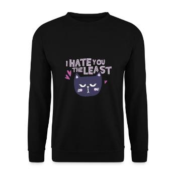 Détestez-vous le moins noir - Sweat-shirt Unisexe - noir - Devant - Alina (178cm) & Michal (187cm)