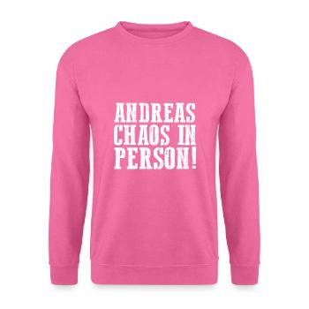 Vorname Andreas - Unisex Pullover - Pink - Vorne