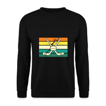 Hockey Players Hockey - Unisex Sweatshirt - black - Front - Alina (178cm) & Michal (187cm)