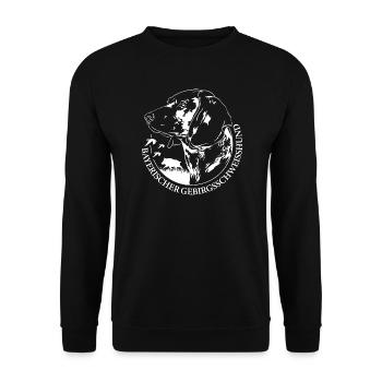 BAYERISCHER GEBIRGSSCHWEIßHUND Jagdhunde Wilsigns - Unisex Pullover - Schwarz - Vorne - Alina (178cm) & Michal (187cm)