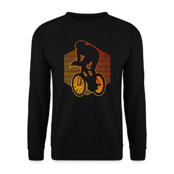 Cycliste sur route femmes course cyclisme vélo de route - Sweat-shirt Unisexe - noir - Devant - Alina (178cm) & Michal (187cm)