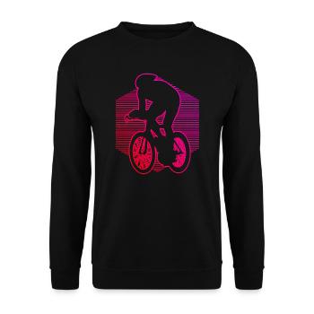 Rennradfahren Herren Rennrad Rennradfahrer - Unisex Pullover - Schwarz - Vorne - Alina (178cm) & Michal (187cm)