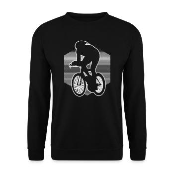 Racing bike road bike racing cyclist road bike ladies - Unisex Sweatshirt - black - Front - Alina (178cm) & Michal (187cm)