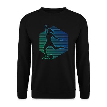 Footballers Men's Football Matches Women's Football - Unisex Sweatshirt - black - Front - Alina (178cm) & Michal (187cm)