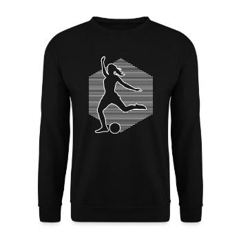 Women's Football Footballers Men's Football Matches - Unisex Sweatshirt - black - Front - Alina (178cm) & Michal (187cm)