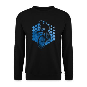 Herren Road Bike Rennrad Rennradfahrer Rennradfahr - Unisex Pullover - Schwarz - Vorne - Alina (178cm) & Michal (187cm)