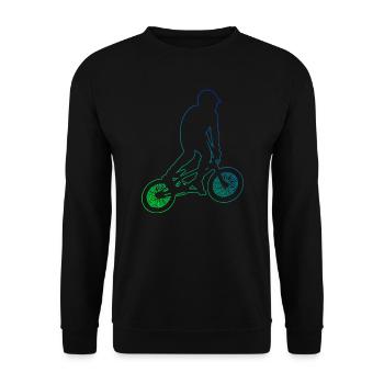 Hommes BMX Femmes Garçons BMX Vélo Cyclisme - Sweat-shirt Unisexe - noir - Devant - Alina (178cm) & Michal (187cm)