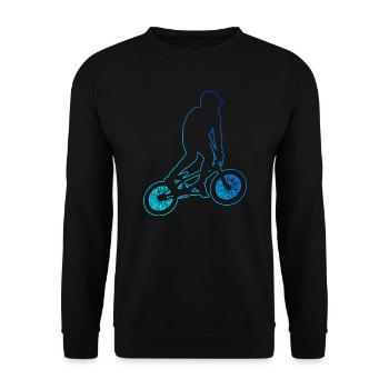 bmx bike men bike bmx women bmx boys - Unisex Sweatshirt - black - Front - Alina (178cm) & Michal (187cm)