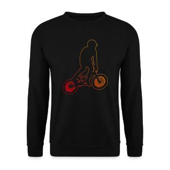 bmx jungen bmx fahrrad Radfahren Herren bmx - Unisex Pullover - Schwarz - Vorne - Alina (178cm) & Michal (187cm)