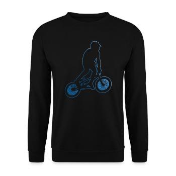 bike bmx bicycle cycling bmx men bmx boys - Unisex Sweatshirt - black - Front - Alina (178cm) & Michal (187cm)