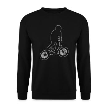 Cyclisme Hommes Femmes BMX Vélo BMX Garçons - Sweat-shirt Unisexe - noir - Devant - Alina (178cm) & Michal (187cm)