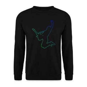 Guitare électrique guitare classique guitare acoustique - Sweat-shirt Unisexe - noir - Devant - Alina (178cm) & Michal (187cm)