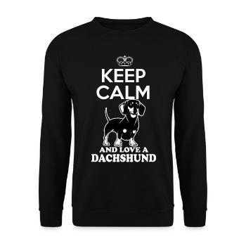 Dachshund - Sweat-shirt Unisexe - noir - Devant - Alina (178cm) & Michal (187cm)