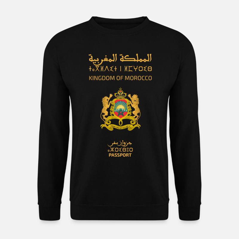 Marokkanischer Pass - Unisex Pullover - Schwarz