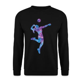 Volleyballspieler - Unisex Pullover - Schwarz - Vorne - Alina (178cm) & Michal (187cm)