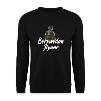Kurdistan Berxwedan Jiyane Kurden Azadi Geschenk - Unisex Pullover - Schwarz - Vorne - Alina (178cm) & Michal (187cm)