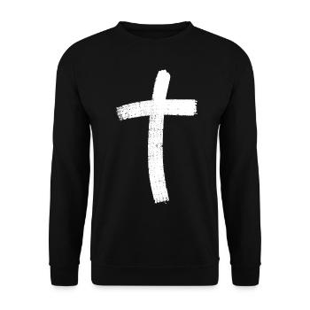 Jésus Croix - Sweat-shirt Unisexe - noir - Devant - Alina (178cm) & Michal (187cm)