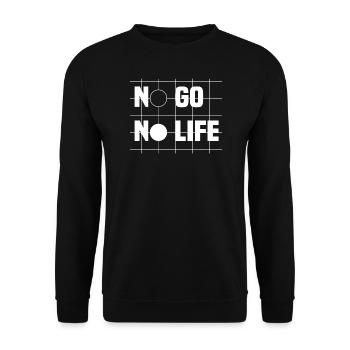 No Go No Life Go Baduk Weiqi Board Game Gift - Unisex Sweatshirt - black - Front - Alina (178cm) & Michal (187cm)