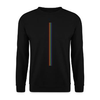 Pride Stripes - Unisex Pullover - Schwarz - Vorne - Alina (178cm) & Michal (187cm)