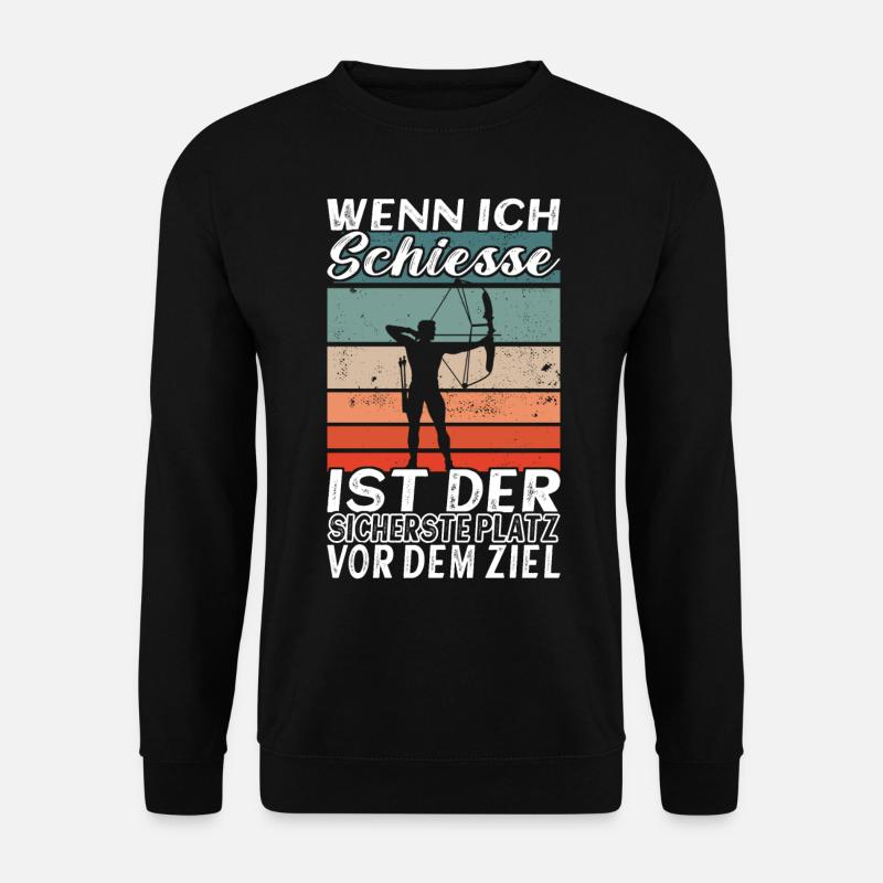 Bogenschiessen Bogensport Bogenschütze Archery - Unisex Pullover - Schwarz