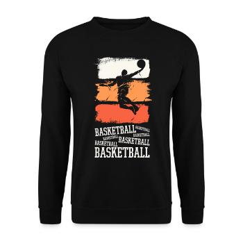 Basketteur Basketteur Dunking Vintage Retro - Sweat-shirt Unisexe - noir - Devant - Alina (178cm) & Michal (187cm)