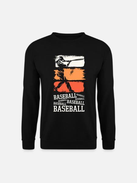 Baseball Baseballspieler USA Sport Vintage Retro - Unisex Pullover - Schwarz