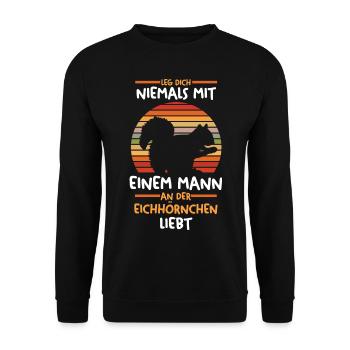 Erdmännchen - Unisex Pullover - Schwarz - Vorne - Alina (178cm) & Michal (187cm)