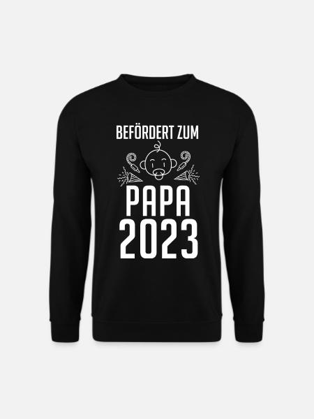 Vater 2023 Schwanger Werdender Papa - Unisex Pullover - Schwarz