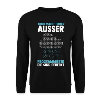 Programmieren Entwickler Coder Programmierer - Unisex Pullover - Schwarz - Vorne - Alina (178cm) & Michal (187cm)