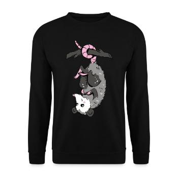 Opossum - Unisex Pullover - Schwarz - Vorne - Alina (178cm) & Michal (187cm)