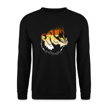 LGBT Bear Shirt, LGBT bear Community, Bear Pride, - Unisex Sweatshirt - black - Front - Alina (178cm) & Michal (187cm)